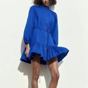 ZARA DRESS NWT Blue Size M Mini